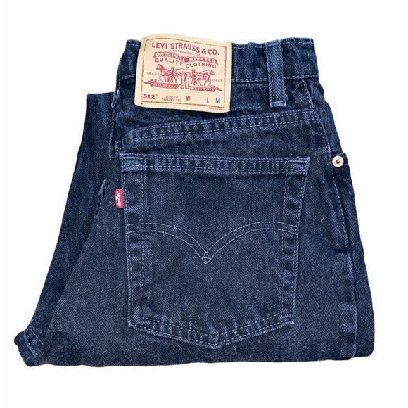 Levi’s vintage slim fit tapered leg black hog rise MOM jeans size 9 medium - Picture 2 of 8